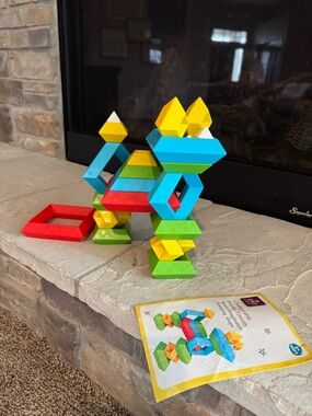 Colorful Magnetic Building Blocks Set - Blue, Green, Yellow, Red